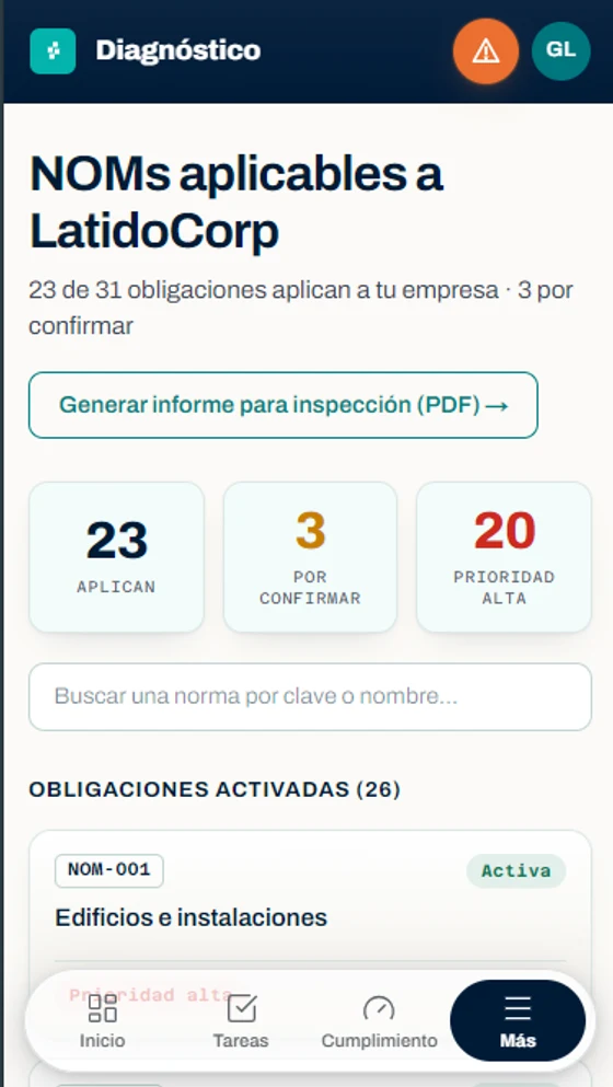 NOM que aplican a la empresa